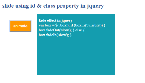 How To Create Fade() Effect Using Jquery?